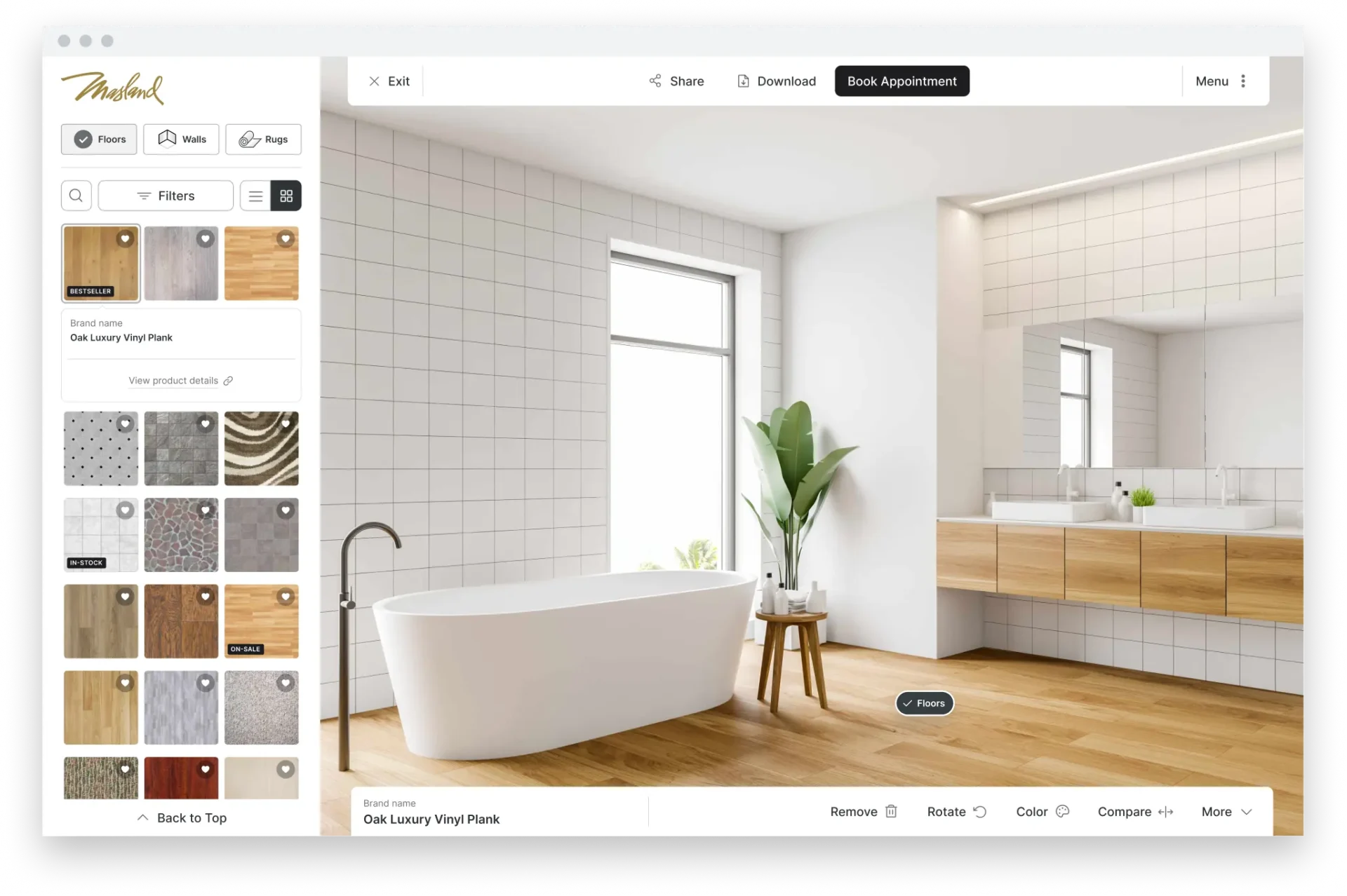 Room visualizer tool screenshot